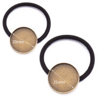 10pcs Base De Cabochón Para Accesorios De Cabello En Goma Y Cuerda Elástica Para Fabricación De Joyas DIY Y Manualidades - details 0