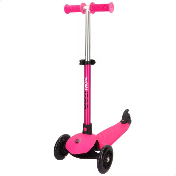 EEZI - Patinete 3 ruedas para niños con manillar desmontable Eezi Mini color fucsia, tamaño 26x61x69.5cm, peso máximo 20kg, patinetes para niños, patinete tres ruedas, mayores de 24 meses - 1