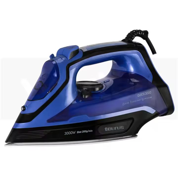 Taurus Quios 3000 - Plancha de vapor 3000W, 200g/min, regulador vapor y temperatura, suela cerámica, punta de precisión, sistema anti cal. - 1