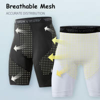 2PCS Tiras De Correr Secado Frío Deportivas Para Ciclismo Shorts Leggings Deportivas Capa Básica Pantalones Activos Para Hombres - details 1
