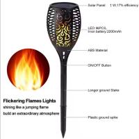 Antocha de luz Solar LED Efecto llamas Pack 2 Para decoración de Jardín, Lámpara Luz Solar de Jardín Impremeable - Maxia Market - details 4