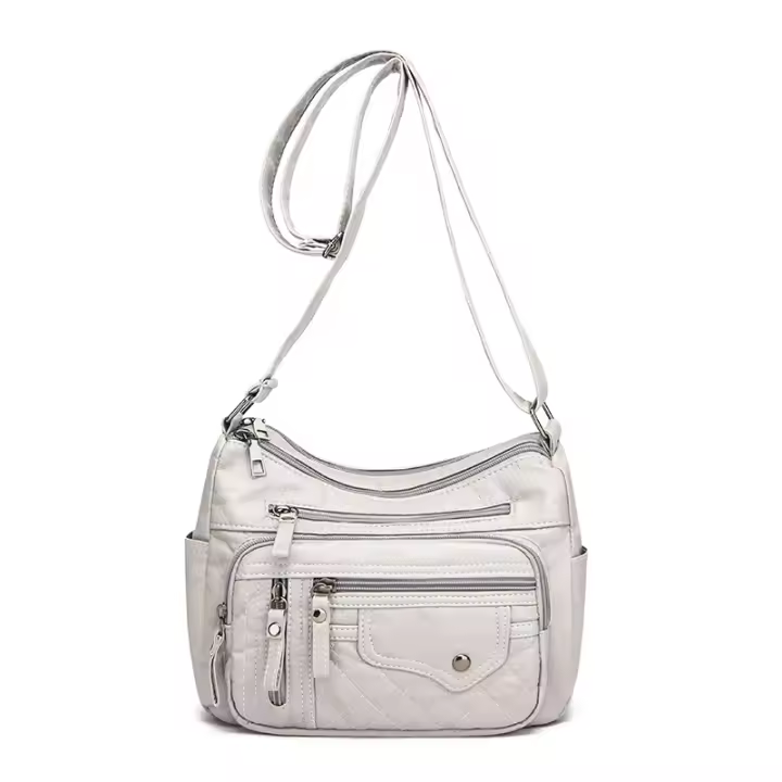 Bolso de Hombre para Mujer, de Piel sintética, Con Textura de gran capacidad, Moda, sencillo, para Madres de Mediana Edad. - 1