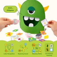 Juguetes Educativos Montessori De Aprendizaje Alfabeto Colores Y Formas Juego Divertido De Monstruos Para Reconocimiento De Letras Edad 3-6 - details 3