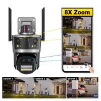Cámara De Seguridad IP 8K 16MP WiFi Con Zoom De 8X Y Cuatro Lentes Exterior PTZ Auto Tracking Protección Inteligente CCTV - details 4