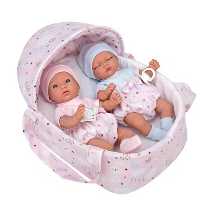 Muñecos Babis Gemelos con Capazo Arias - Bonitos y Transportable - 1