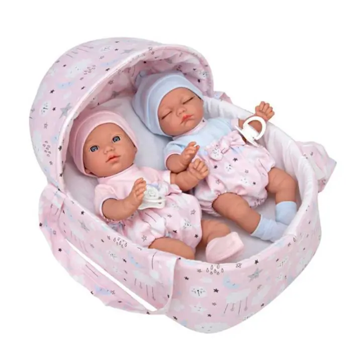 Muñecos Babis Gemelos con Capazo Arias - Bonitos y Transportable - 1