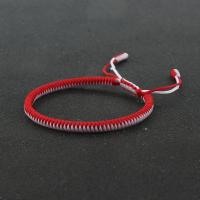 Pulsera Tíbetana Budista De Suerte Para Parejas Hecha a Mano Con Cordón Rojo Y Blanco Nudo De King Kong Pulsera De Hombre Y Mujer Ajustable De 16-24cm - details 4