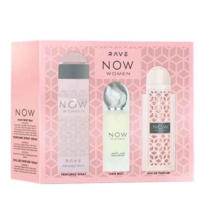 Lattafa Rave Now Women Gift Set Eau de Parfum 100 Ml Hair Mist 50 Ml Perfumed Spray 200 Ml — oferta en Miravia