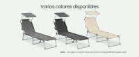 SONGMICS Tumbonas Plegables, 189 x 53 x 28,5 cm, Juego de 2 Tumbonas para Jardín, Cada Una con Carga 110 kg, con Parasol y Respaldo Ajustables, para Terraza y Balcón, Beige/Gris/Negro - details 4