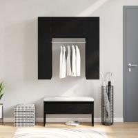 vidaXL Armario de Pasillo Roble Negro Madera Elaborada 97.5 x 37 x 99 cm - details 2