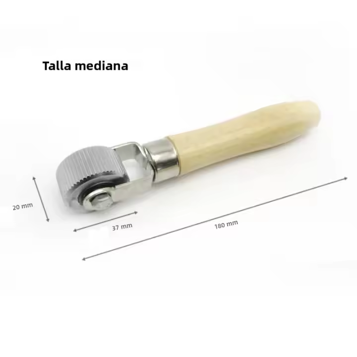 Herramienta De Rodillo Para Silenciar Sonido De Audio De Coche Herramienta De Presión Manual Para Ruedas De Automóvil Con Mango De Metal Y Madera - 1