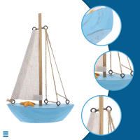 Modelo De Barco Vintage Decorativo Adorno De Madera Para Escritorio Ornamento De Velero Tema Náutico Para Interiores Y Oficinas - details 0
