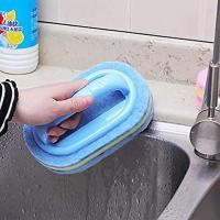 Cepillo De Limpieza Multifuncional Para Baño Y Cocina Con Mango Ergonómico Esponja De Ducha Cepillo De Escobilla Para Inodoro Y Bañera Material Plástico - details 3