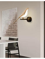 Lámpara De Pared LED Con Forma De Pájaro Dorado Estilo Nórdico Para Sala De Estar Dormitorio Bar Lámpara De Noche Creativa Y Decorativa - details 17
