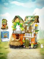Bloques De Construcción Miniatura LOZ Edificio De Madera De Enano Para Jardín Casa De Zapatos Con Escalera Regalo De Navidad Para Adolescentes - details 0