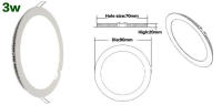 Lámpara De Techo Revestida En Aluminio LED Dimmable Ultra Delgada Con Controlador WW-3000K NW-4000K CW-6000K Para Foyer - details 4