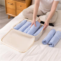 Set De 3 Bolsas De Viaje Compressibles Multifuncionales Organizador De Maleta Impermeable De Nylon Plegable Portátil Rosa - details 6
