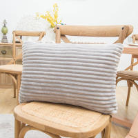 Funda De Cojín Rectangular De Flanela Corduroy Para Sofá Y Silla Estilo Solido Y Rayado Tamaño 30x50cm Cubierta De Almohada - details 17