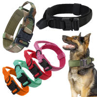 Collar Táctico Reflectante Ajustable Para Perros De Nylon Con Manija Y Desbloqueo Rápido Collar Militar Para Entrenamiento - details 1