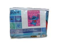 Manta de Terciopelo Raschel Stitch Rosa  - Extra Suave, Medida 160x220 cm, Licencia Oficial Disney, Mommata - details 2