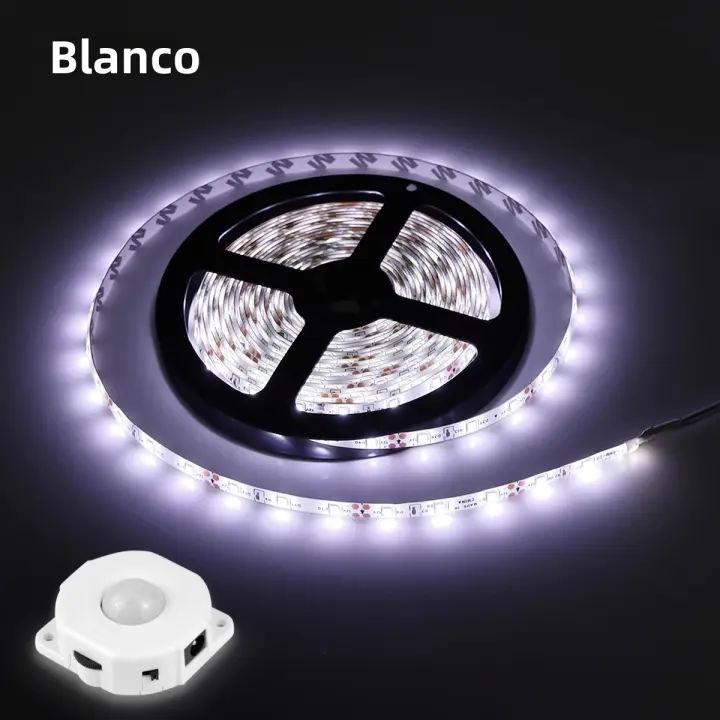 Luz Noturna LED Con Sensor De Movimiento Para Gabinete Y Cama 1M-5M Tira De Lámpara LED Con Adaptador De Voltaje 110V-220V a 12V - 1