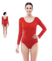 Traje de baile de Ballet  para niñas mujeres, mango largo y cuello redondo, leotardo de gimnasia para niños, Ropa de baile - details 6