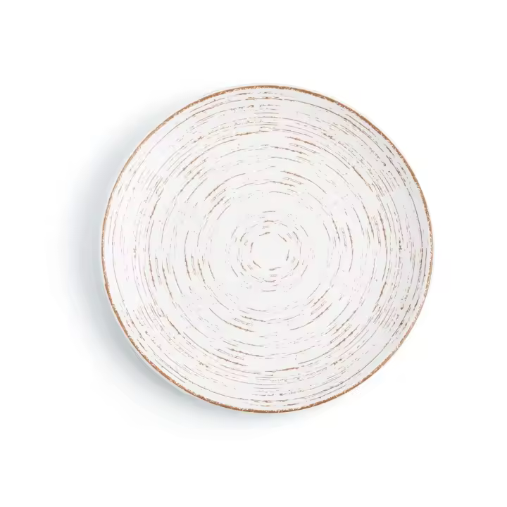 Plato Llano Porcelana Ariane Tornado White 18cm Bicolor Profesional Alta Calidad - 1