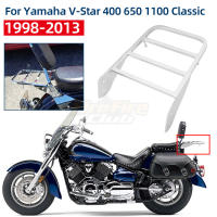 Soporte Trasero Para Motocicleta Yamaha V-Star 400 650 1100 Classic 1998-2013 Barra De Apoyo Trasero Y Maletero De Lujo De Acero Cromado - details 1