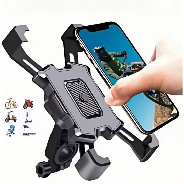 Soporte Movil Bicicleta Soporte Móvil Moto Universal Teléfono Soporte Movil Scooter Moto Mtb Bici Manillar Patinete Manillares Portamoviles 360°rotación Para iPhone Samsung Galaxy Huawei Xiaomi Oppo - 1