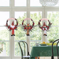 Corona Navideña Artificial De Ramas Muertas Guirnalda Floral Para Decoración De Año Nuevo Y Navidad Adornos De Foliage Colgantes - details 1