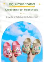 Sandalias Para Niños Verano 2024 Zapatos De Niños Antideslizantes Diseño Cartoon DIY Holes Para Niños Y Niñas Playa Suave - details 1