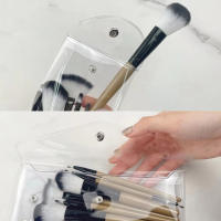 Bolsa De Maquillaje Transparente Organizador Portátil De PVC Para Pinceles Y Productos De Higiene Personal Impermeable Para Almacenamiento De Estationery - details 7