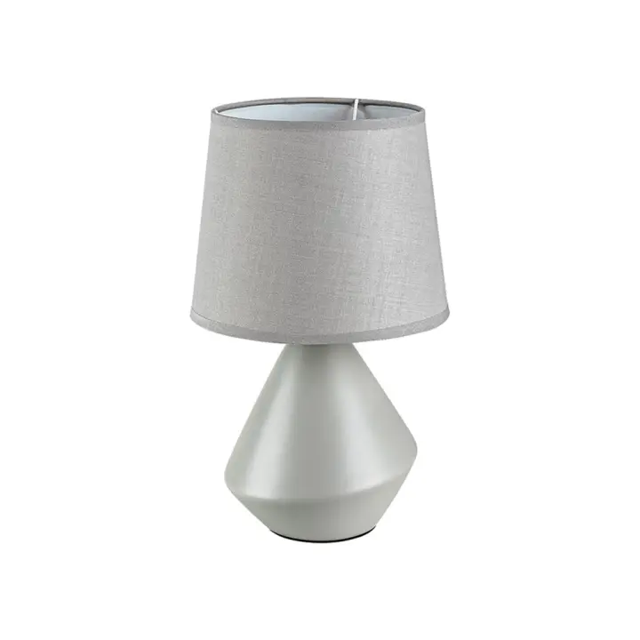 Lampara Mesa Ceramica Gris E14 Tela Estilo Moderno WENDY  RABALUX - 1