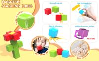 Bloques De Construcción Magnéticos Grandes Para Niños Y Niñas Aged 1 2 3 Años Juguetes Sensoriales Montessori Bloques De Pila De 1.42 Pulgadas - details 1