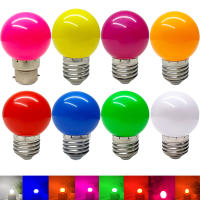 Bombilla LED Colorida E27 B22 2W AC 110V 220V G45 Para Decoración De Hogar Luz De Ambiente En Colores Verde Morado Rojo Rosa Naranja Azul - details 0