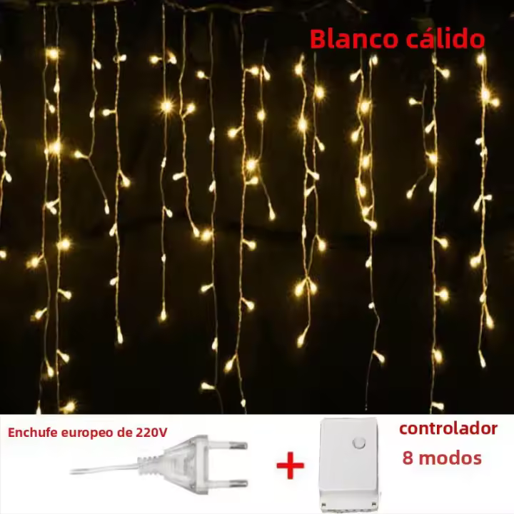 Luces De Cadena De Icicles LED Para Navidad Guirnalda De Jardín Decorativa Exterior Iluminación De Calle 0.6m Cascada De Agua - 1