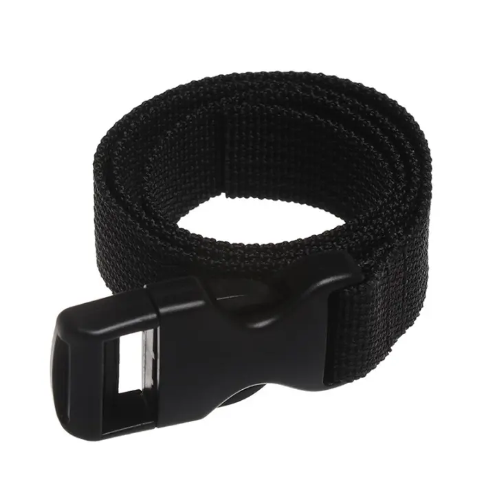 Cinta De Amarre De Nylon Negro Duradero Para Viaje Con Hebilla De Cama Herramienta De Camping Al Aire Libre Cinturón De Tensión Portátil - 1