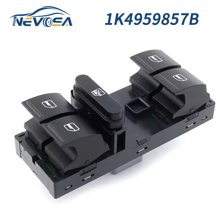 NEVOSA 1K4959857BInterruptor De Control Electrónico Para Ventanas Del Coche Compatible Con VW Golf 5 Golf 6 Jetta MK5 Mk6 Tiguan Touran Passat B6 B7 Pieza De Repuesto - 1