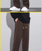 Pantalones De Corduroy De Piel Para Hombre Invierno Estilo Coreano Cálidos Y Suaves Pantalones Cargo Rectos De Moda Casual - details 12