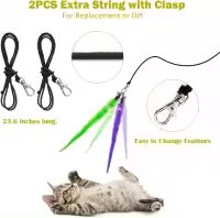 Juguetes Interactivos para Gatos: Retráctil y juguetes de Plumas para Gatos de Interior para prosectir y hacer ejercicio - details 4