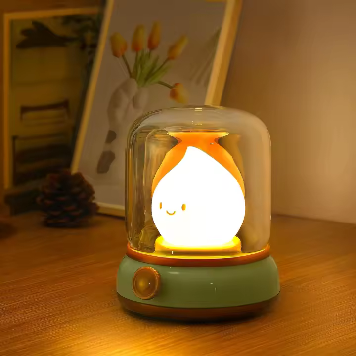 Lindo Luz de Noche, Lámpara de Cabecera sin Cable, Lámpara de Mesa para Mesilla de Noche, Lámpara Camping de, 2 Modos, Regulable, Luz de Noche Recargable at Barería paría Niños/Adultos - 1