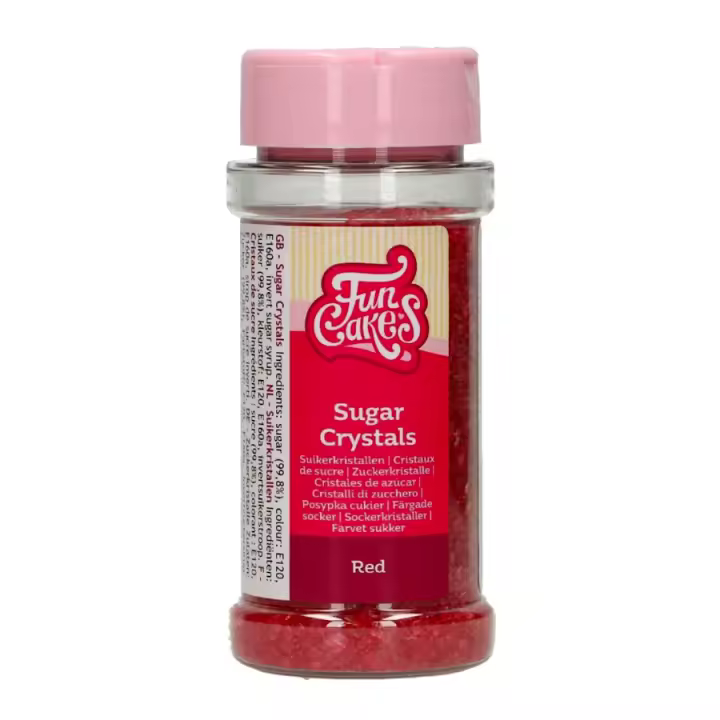 Funcakes - Cristales de Azúcar Rojos 80g - 1