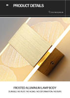 Lámpara De Pared LED De Acrílico Original Diseño Nórdico 6W Sconce Para Balcón Pasillo Lámparas De Noche Para Dormitorio Decoración De Hogar Color Negro Oro Plateado - details 7