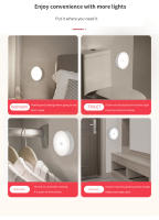 Lámpara LED Recargable Con Sensor De Movimiento Y Control Remoto Timer Luz Nocturna Dimmable Para Pasillos Escaleras Armario - details 4