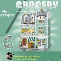 MINI Bloques De Construcción Para Niños Villa Tienda De La Calle Del Mercado Europeo Escena De La Vía Ciudad Juguete De Montaje Modelo De Casa - details 15