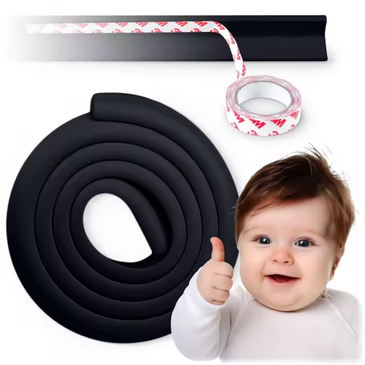 Cinta de seguridad de espuma negra Ricokids 798701 de 2 m - 1