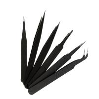 Set De 6 Pinzas De Precisión ESD Antiestática De Acero Inoxidable Herramientas De Reparación Para Electrónica Soldering Y Artesanía - details 7