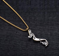 Collar Cadena De Mermaid Fish Punk Hip Hop En Acero Inoxidable Y Titanio Para Hombres Mujeres Parejas Regalo Joyería Moda - details 1
