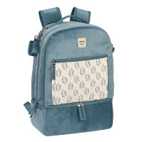 Safta Mochila de Maternidad Azul Empolvado Mum Leaves 2024 - Adaptable a Carrito de Bebé - Resistente - Garantía 2 Años - details 0