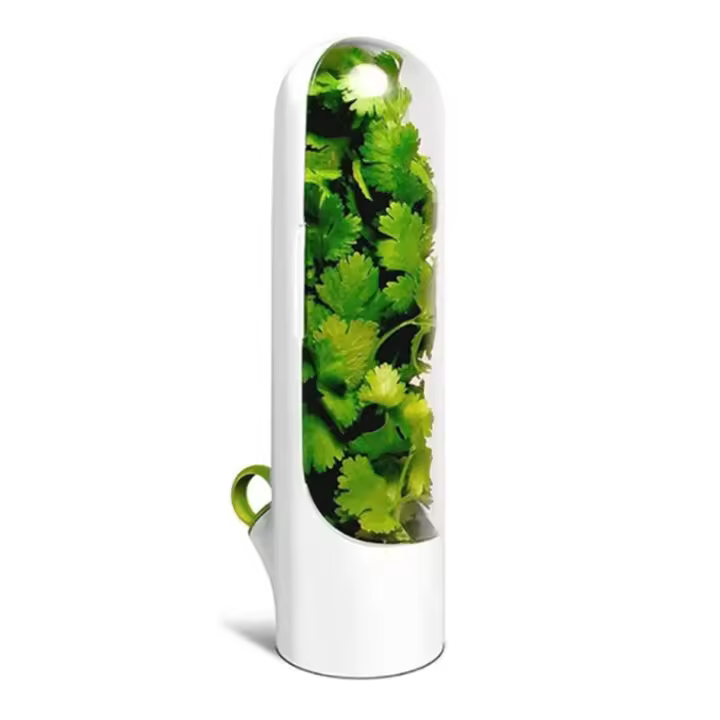 Contenedor De Almacenamiento Para Hierbas Blancas Frescas 1/2/3/8PCS Conservador De Vegetales Para Refrigerador Ecológico Y Recipiente De Plástico PC - 1
